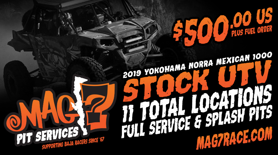 Stock UTV: 11 full service pits for $500 plus fuel order. Go to Mag7Race.com